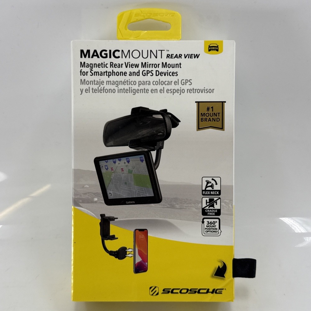 Scosche MAGRVM2-MX MagicMount™ Magnetic‎ Rearview Mirror Phone Holder for Car